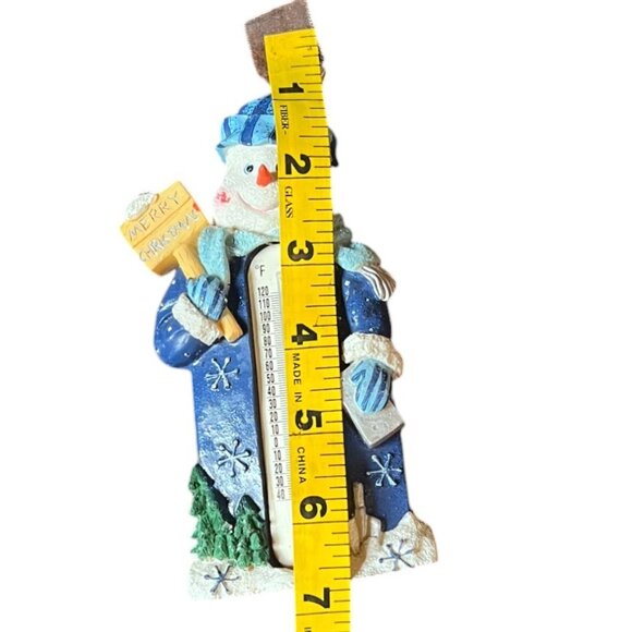 Lot of 4 Snowmen: Thermometer, Photo Frame, Tin, Figurine - Picture 8 of 11